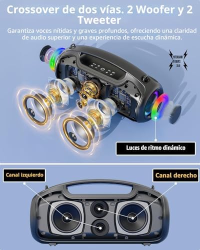 Altavoces Bluetooth portátiles inalámbricos, sonido fuerte PeaK de 200 - Image 3