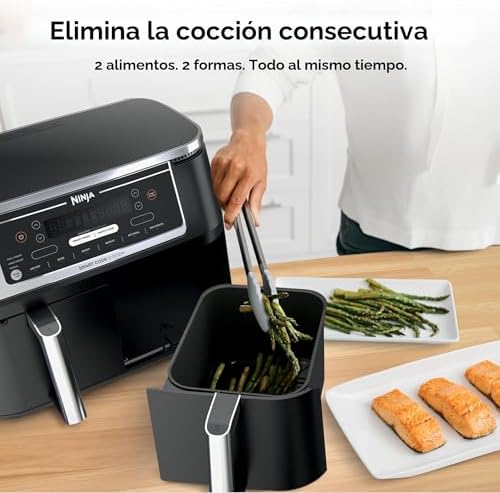 Ninja Foodi - Freidora de aire, 10 cuartos de galón DualZone Smart XL, - Image 3