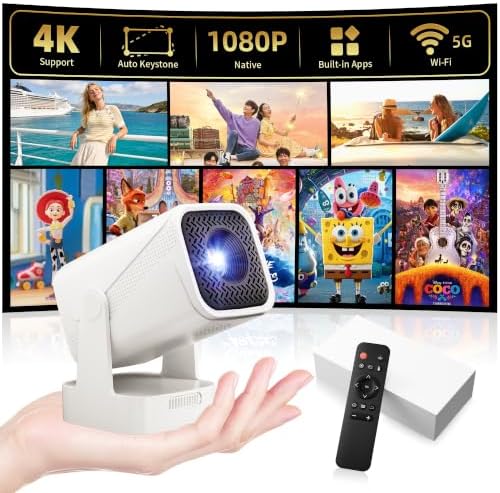 Mini proyector inteligente, proyector nativo 1080P con WiFi y Bluetoot - Image 2