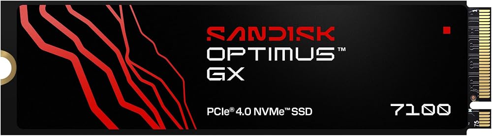 SANDISK SSD Optimus GX 7100 NVMe de 1 TB - PCIe Gen 4, M.2 2280, veloc