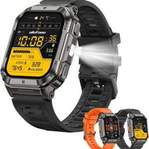 Reloj inteligente militar,1.93 "AMOLED,5ATM impermeable