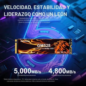 Bestoss - Disco duro interno M.2 SSD NVMe PCIe4.0 2280 de 2 TB, hasta - Image 3