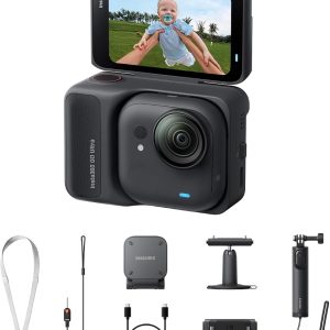 Insta360 GO Ultra Creator Bundle - Pequeña cámara de vlogging 4K, mano