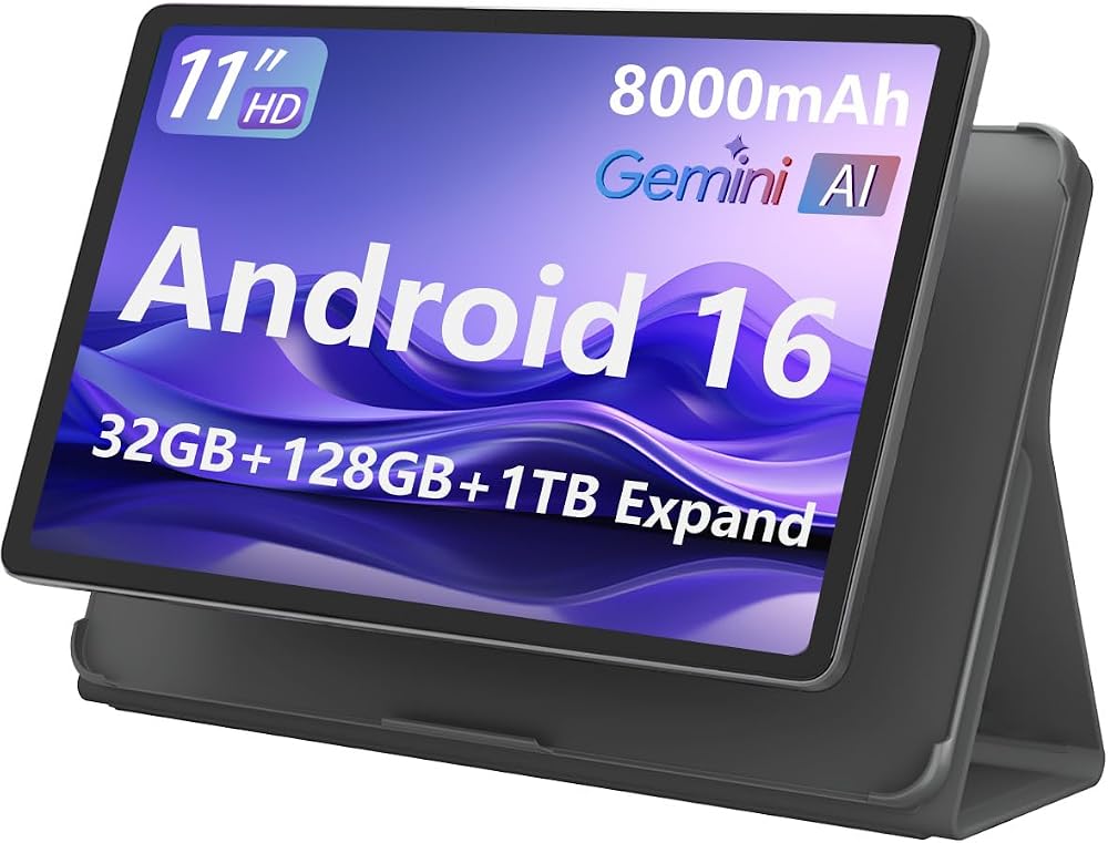 Tablet Android 16 de 11 pulgadas, 32 GB de RAM + 128 GB de ROM (expans