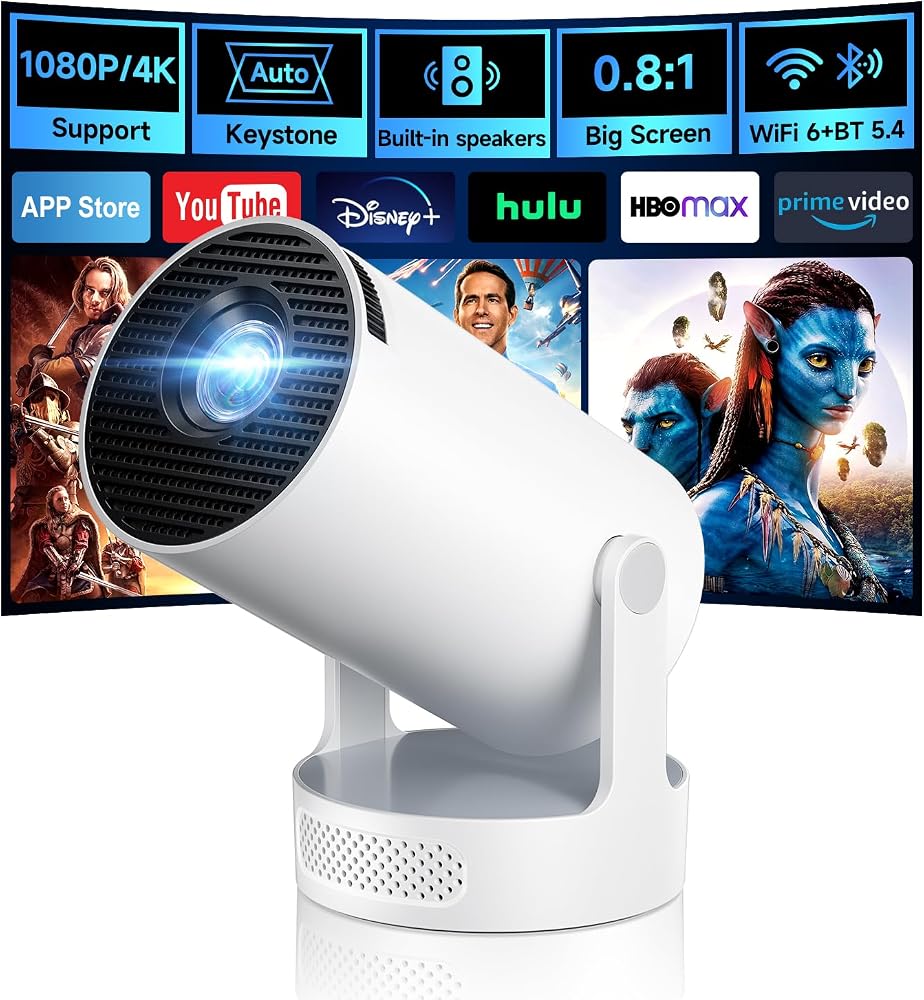 Mini proyector con WiFi 6 y BT 5.4, aplicaciones integradas 2026