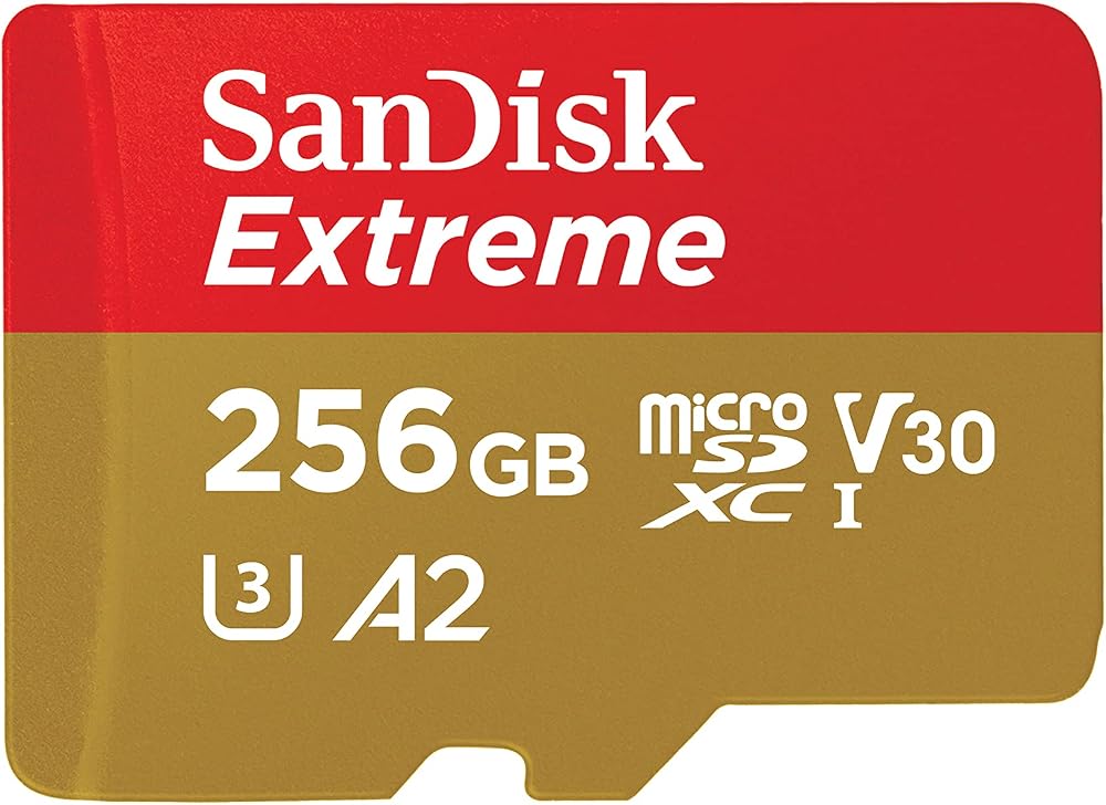 SANDISK 256GB Extreme microSD Card + Adapter, Up to 190MB/s Read Speed