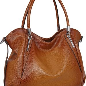 HESHE Bolsos de hombro de cuero para mujer, bolsos de mano, bolsos con