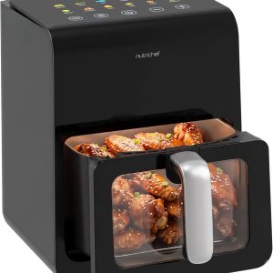 NutriChef Freidora de Aire Eléctrica de Gran Capacidad de 6.3 Quarts |