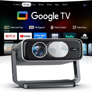 Proyector inteligente 4K [incluido con Google TV Stick] con WiFi y Blu
