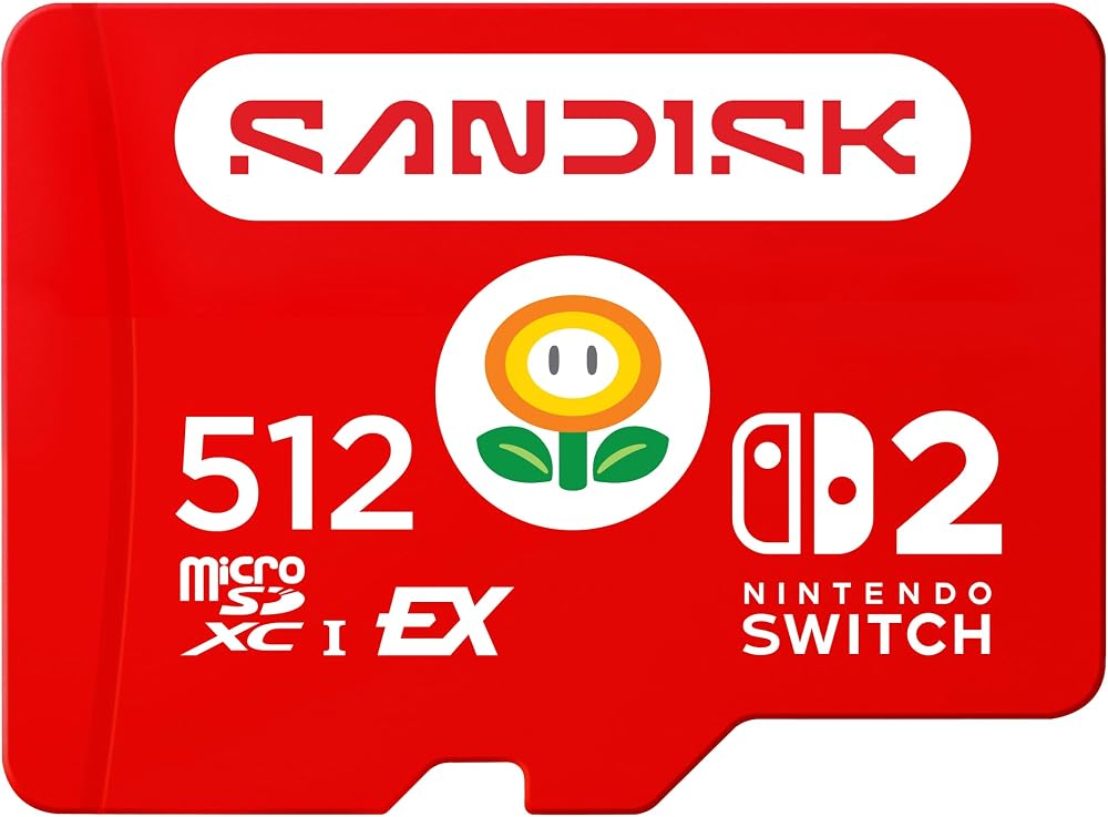 SANDISK Tarjeta microSD Express de 512 GB para Nintendo Switch 2
