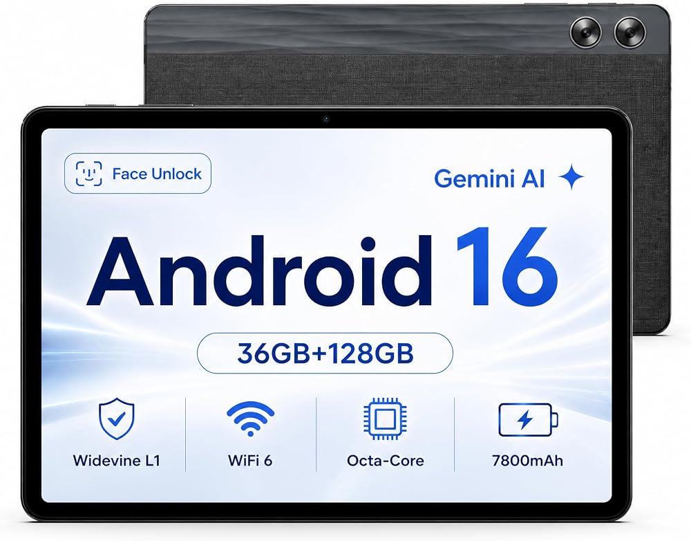 Tablet Android de 11 pulgadas con procesador Octa-Core, 36GBRAM+128GB