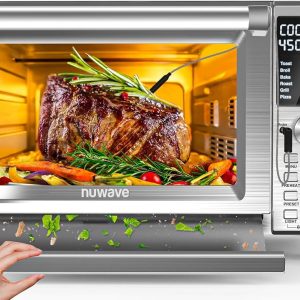 Nuwave Bravo XL Pro Air Fryer Toaster Oven, Improved 100% Super Convec