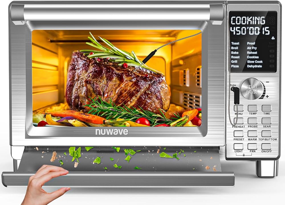 Nuwave Bravo XL Pro Air Fryer Toaster Oven, Improved 100% Super Convec