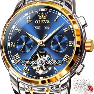 OLEVS Relojes automáticos para hombre, reloj mecánico automático de ve