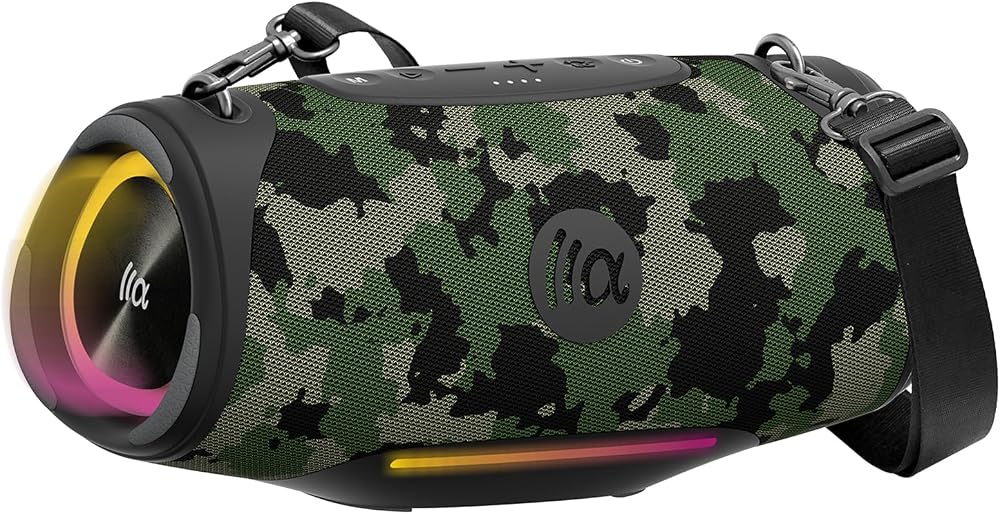 TAZATA - Altavoz Bluetooth portátil de 80 W RMS, subwoofer inalámbrico