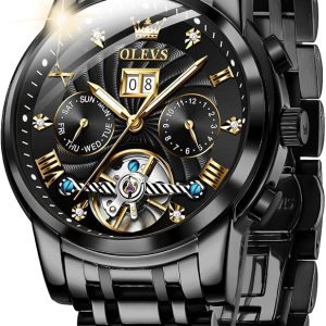 OLEVS Automatic Gold Watches for Men Luxury Classic Stainless Steel