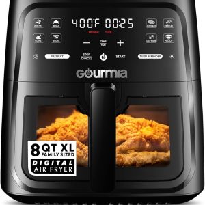 Gourmia - Freidora de aire, capacidad de cesta de 8 cuartos de galón c