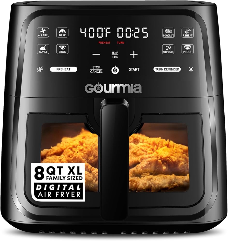 Gourmia - Freidora de aire, capacidad de cesta de 8 cuartos de galón c