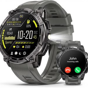 Reloj inteligente militar para hombre, GPS integrado, llamada Bluetoot