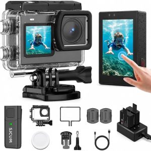 SJCAM Cámara de acción SJ6 Ultra 4K con micrófono inalámbrico M4, pant