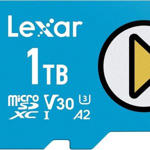 Lexar Tarjeta micro SD azul Play de 1 TB, UHS-I, C10, U3, V30, A2, 4K,
