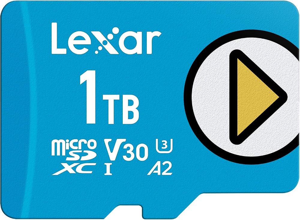 Lexar Tarjeta micro SD azul Play de 1 TB, UHS-I, C10, U3, V30, A2, 4K,