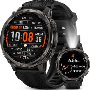 KOSPET Reloj elegante del tanque T4C con GPS, 5ATM/IP69K impermeable