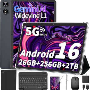 2026 Android 16 Tablet con teclado - Tableta electrónica de 10 pulgada