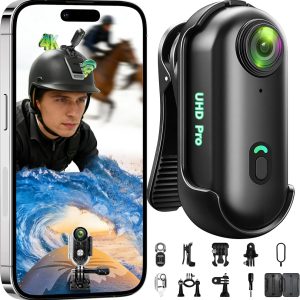 Cámara 4K, mini WiFi de la cámara de Vlogging, Bodycam subacuática de