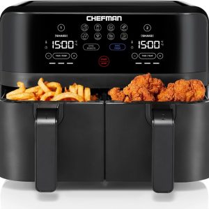 Chefman TurboFry Touch Freidora de Aire Doble, Maximiza las Comidas Má