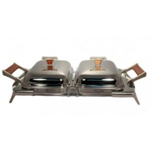 PORTA PIREX GRIGIO INOX 2X1..5 ltrs