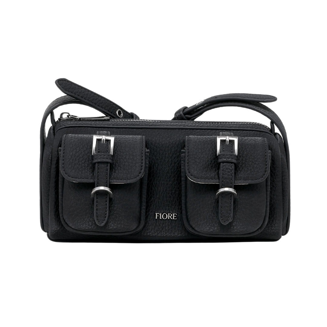 Cartera Bandolera Det Bolsillo Black Mujer Fiore