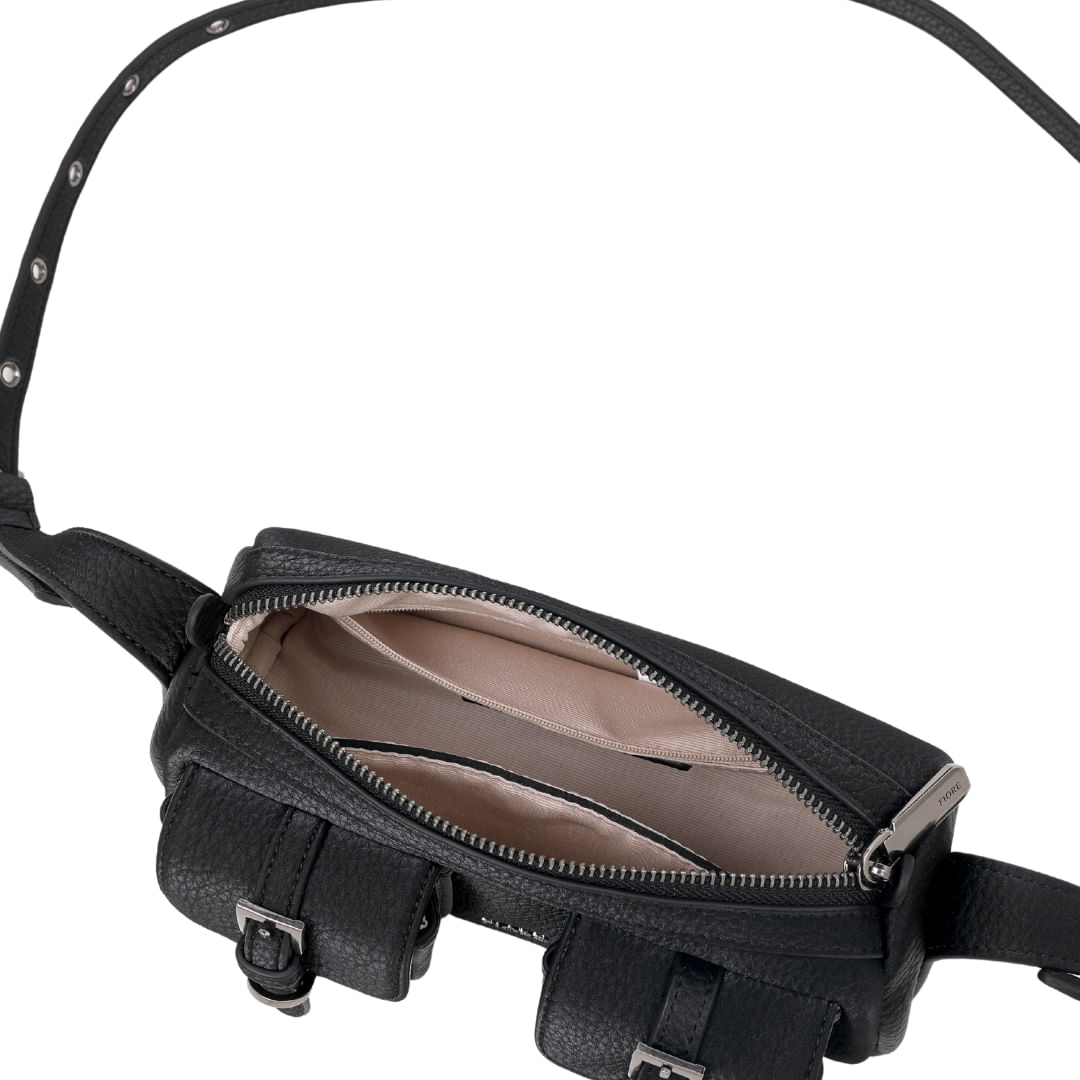 Cartera Bandolera Det Bolsillo Black Mujer Fiore - Image 3