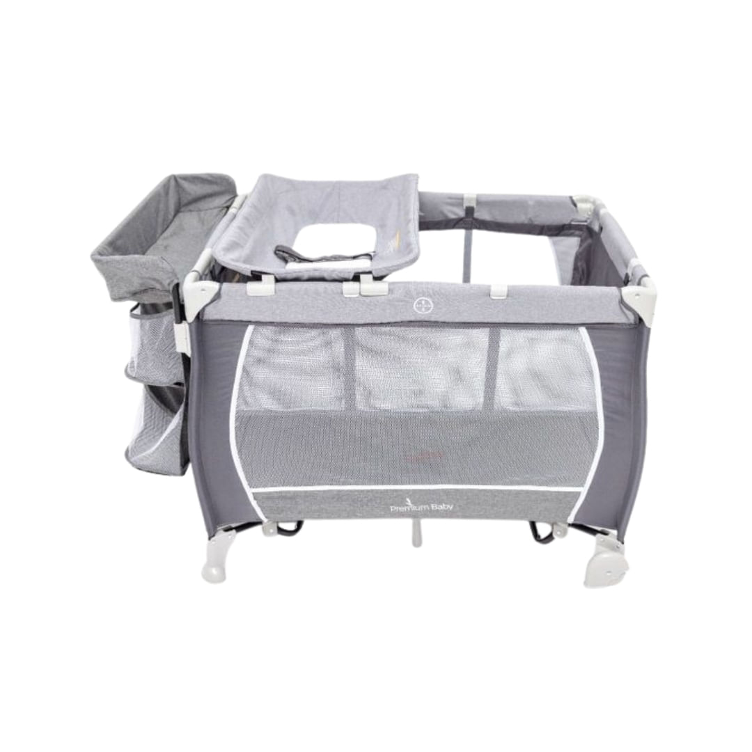 Cuna Corralito Austin Gris Con Cambiador Premium Baby - Image 3