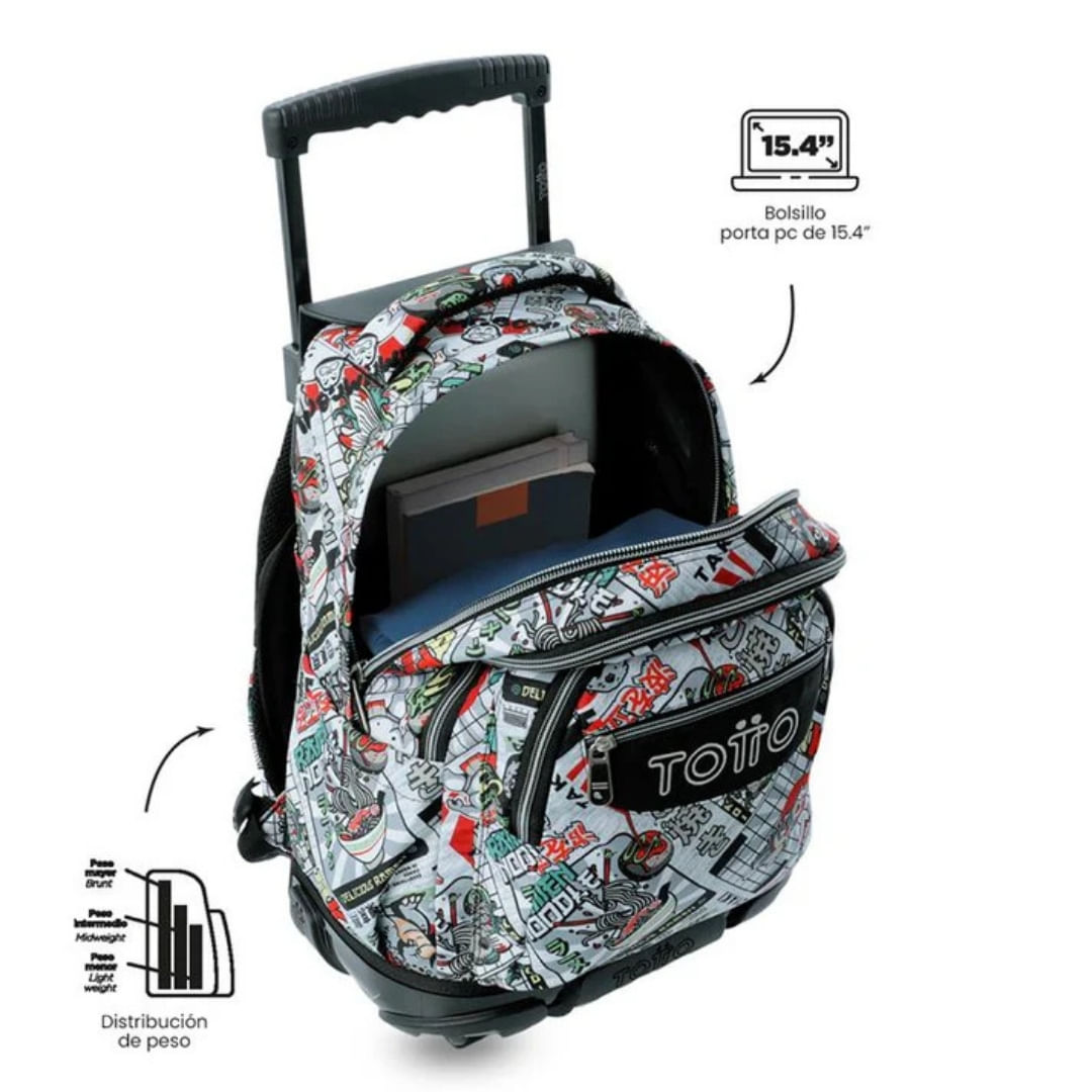 Morral con Rueditas Bomper Renglon Japan 25 Litros Totto - Image 3