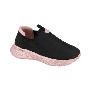 Calzado Tipo Champion Lycra Perola Negro Niña Molekinha