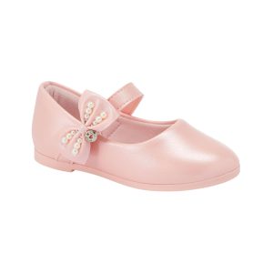 Chatita Estilo Bailarina Con Moño De Perlas Lateral Rosa Niña Klin - Image 2