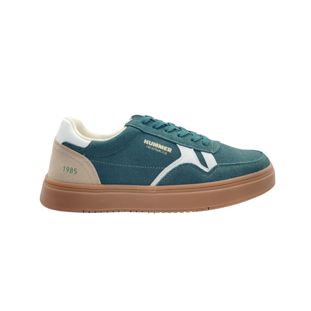 Zapatenis Diseño Urbano Caño Bajo Verde Marrón Hombre Hummer