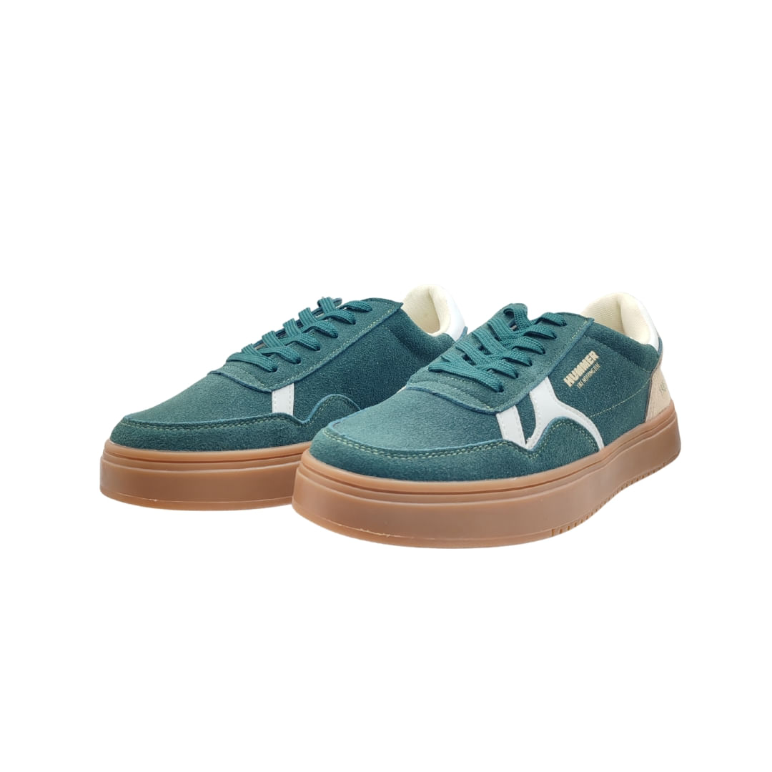 Zapatenis Diseño Urbano Caño Bajo Verde Marrón Hombre Hummer - Image 3