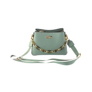 Cartera De Hombro Con Cadena Verde Susan Miller