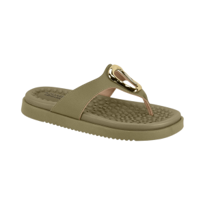Zapatilla Horma Brasilera Con Detalles Dorados Verde Mujer Modare - Image 2