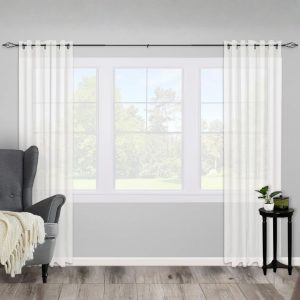 Alternative view of Riel Para Cortina 2 Piezas 121 X 213 Cm Negro Palm Springs Homes