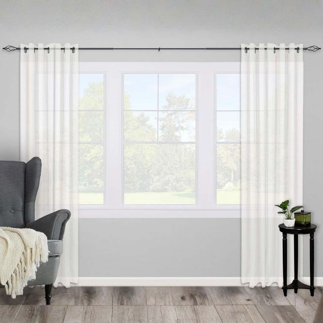 Riel Para Cortina 2 Piezas 121 X 213 Cm Negro Palm Springs Homes - Image 2