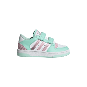 Zapatenis Break Start Verde/Rosa Infantil Adidas