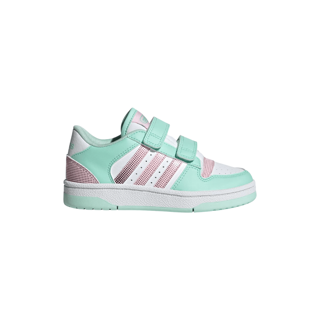 Zapatenis Break Start Verde/Rosa Infantil Adidas