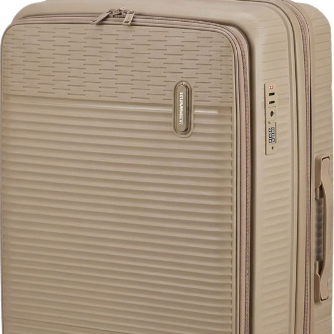 Maleta Mediana Beige Rígida Cairo Polipropileno Hummer - Image 2