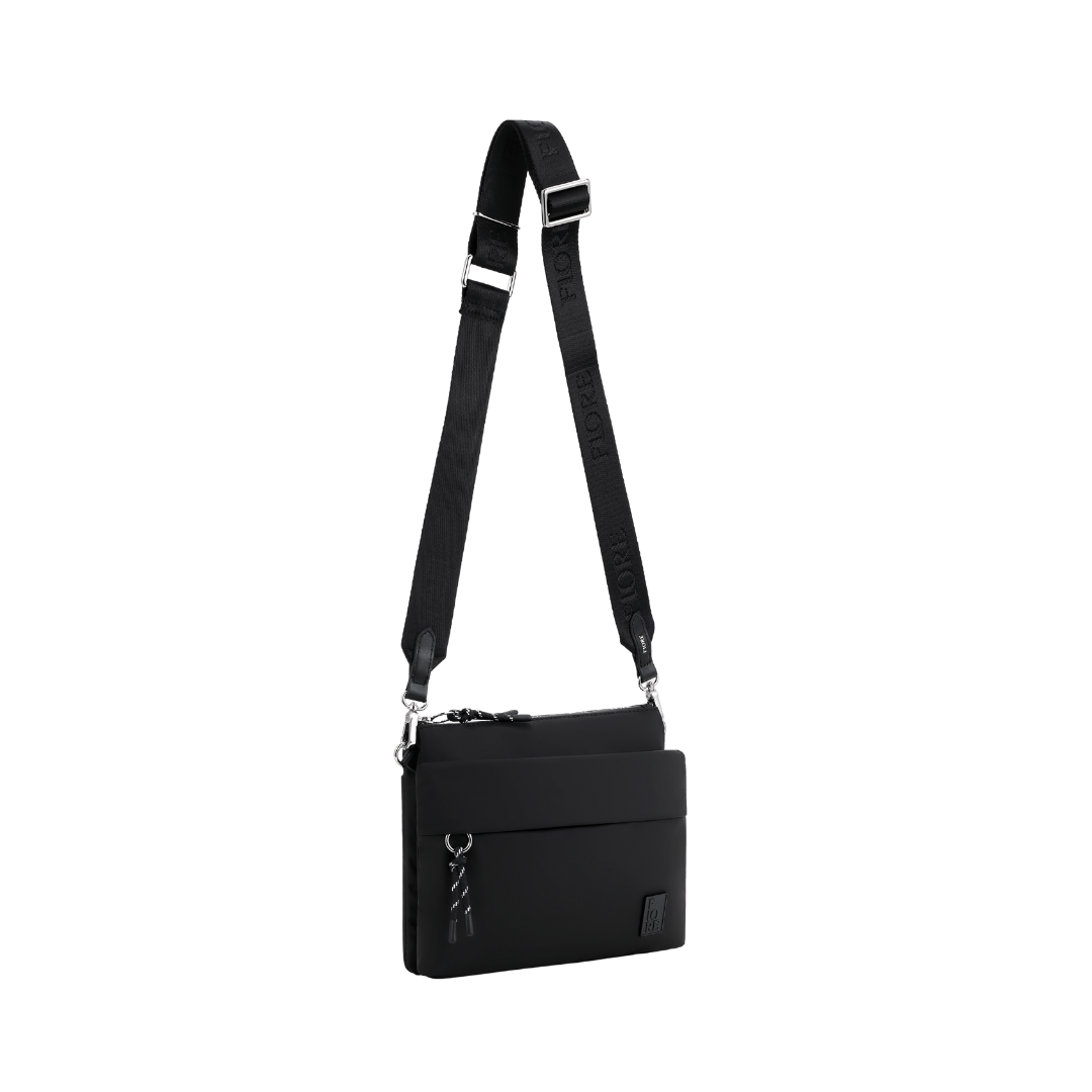 Bandolera Fiore Negra De Nylon F8219BL Mujer