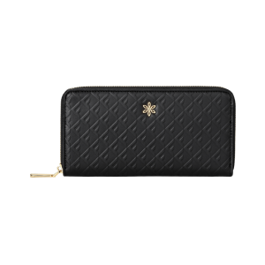 Billetera Fiore Negra Monogram Mujer