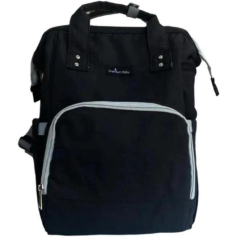 Mochila Maternal Negra Con Cambiador Premium Baby Pb Aa001