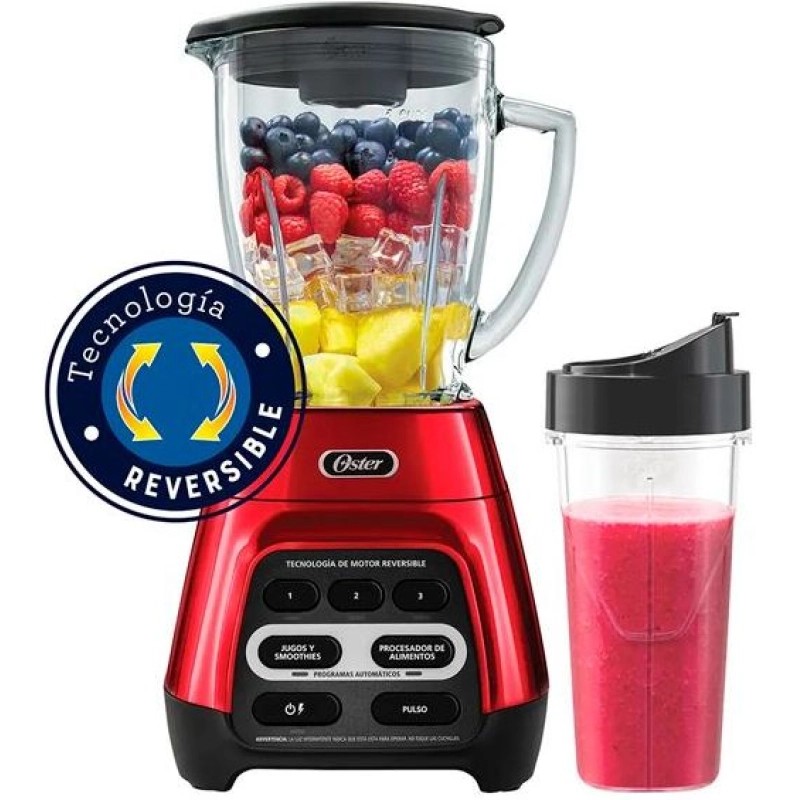 Licuadora Oster Blstpyg1310Rbg 053 2 + Vaso Blend N Go Portatil 1000W